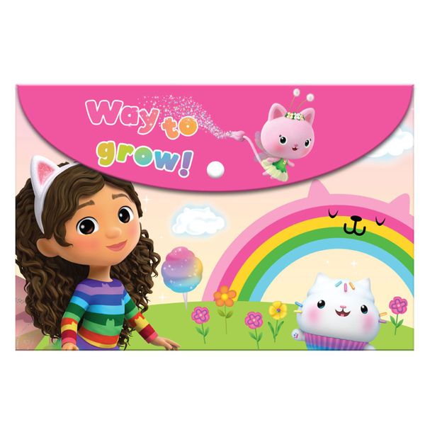 Διακάκης A4 με Κουμπί Gabby's Dollhouse Φάκελος