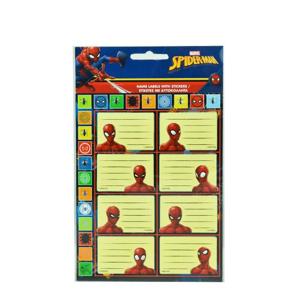 Gim Gim Spiderman 8 Ετικέτες & Αυτοκόλλητα 777-50049 Ετικέτες