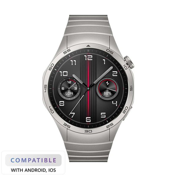 Huawei GT4 Grey Stainless Steel Strap SmartWatch