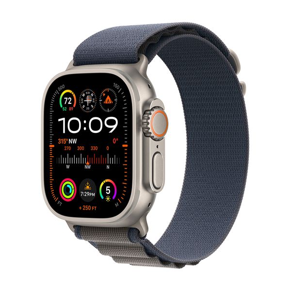 Apple Apple Watch Ultra 2 GPS + Cellular 49mm Titanium Case with Blue Alpine Loop Small SmartWatch