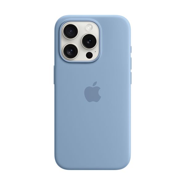 Apple iPhone 15 Pro Silicone Case with Magsafe Winter Blue Θήκη Κινητού