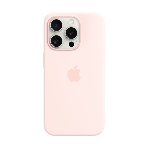 Apple iPhone 15 Pro Silicone Case with Magsafe Light Pink Θήκη Κινητού