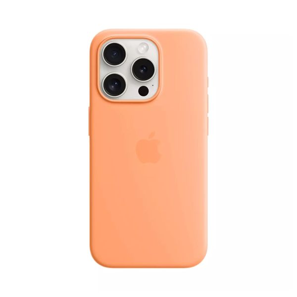 Apple iPhone 15 Pro Max Silicone Case with Magsafe Orange Sorbet Θήκη Κινητού
