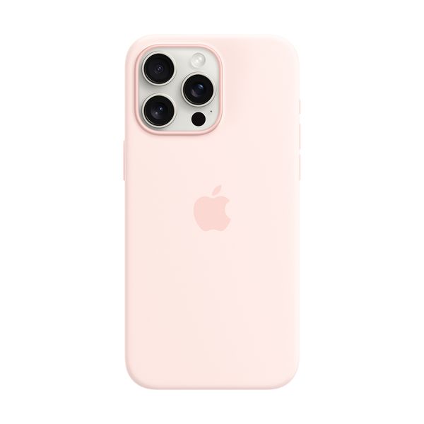 Apple iPhone 15 Pro Max Silicone Case with Magsafe Light Pink Θήκη Κινητού