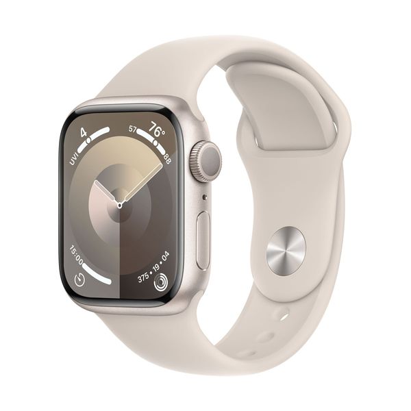 Apple Apple Watch Series 9 GPS 41mm Starlight Aluminum Case with Starlight Sport Band M/L SmartWatch