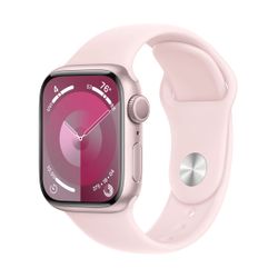Apple Watch Series 9 GPS 41mm Pink Aluminum Case with Pink Sport Band M/L