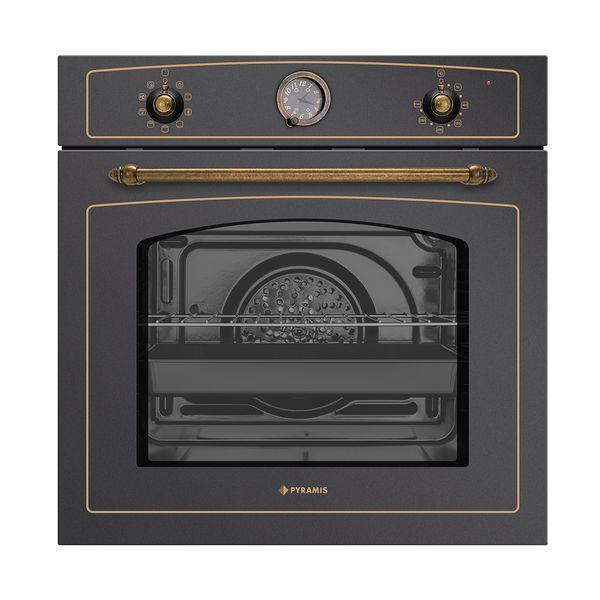 Pyramis Rustic 733070 Black Metal Εντοιχιζόμενος φούρνος