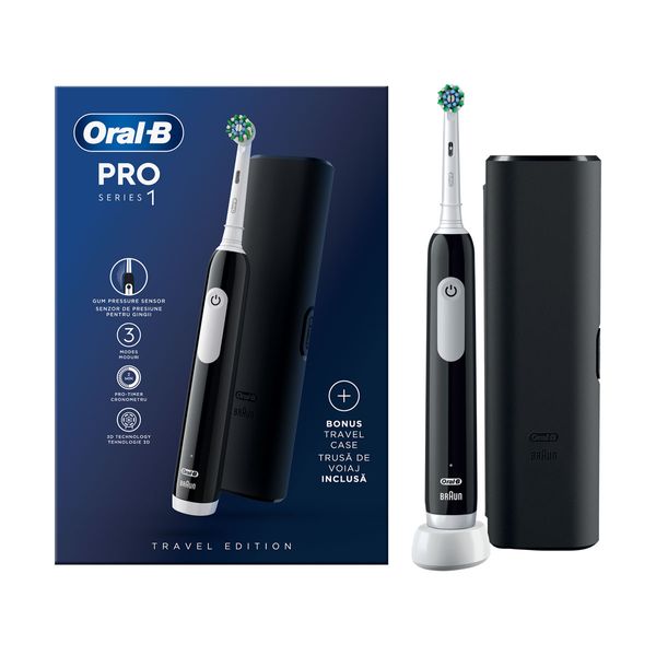 Oral-B Oral-B Pro Series 1 Travel Edition Black Ηλεκτρική Οδοντόβουρτσα