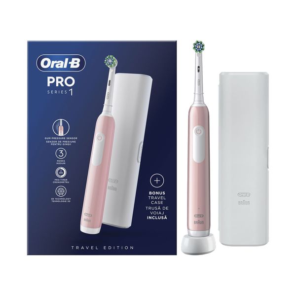 Oral-B Oral-B Pro Series 1 Travel Edition Pink Ηλεκτρική Οδοντόβουρτσα