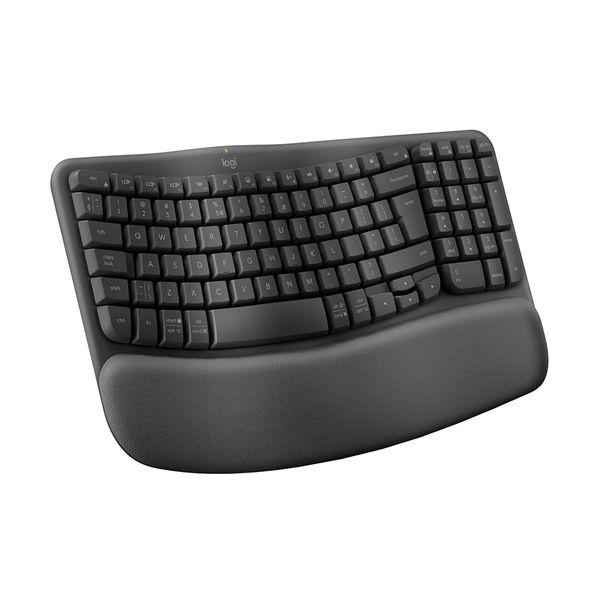 Logitech Wave Keys Wireless Ergonomic Graphite Πληκτρολόγιo