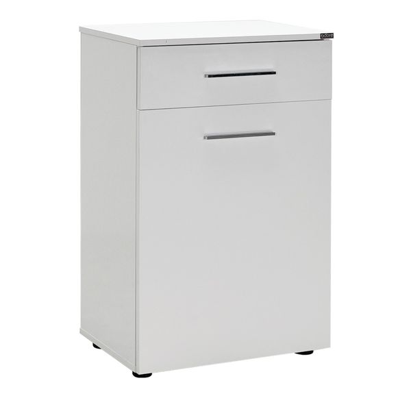 Velco Luxury Line Έπιπλο Μπάνιου με Καλάθι Ρούχων με Πόρτα & Συρτάρι Λευκό