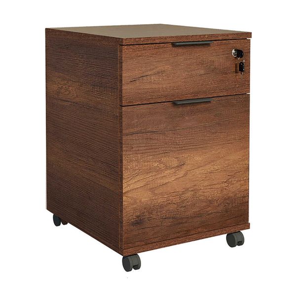 Velco Velco Luxury Line Oslo Walnut Συρτάρι με Κλειδαριά & Ράφι Τροχήλατη Συρταριέρα
