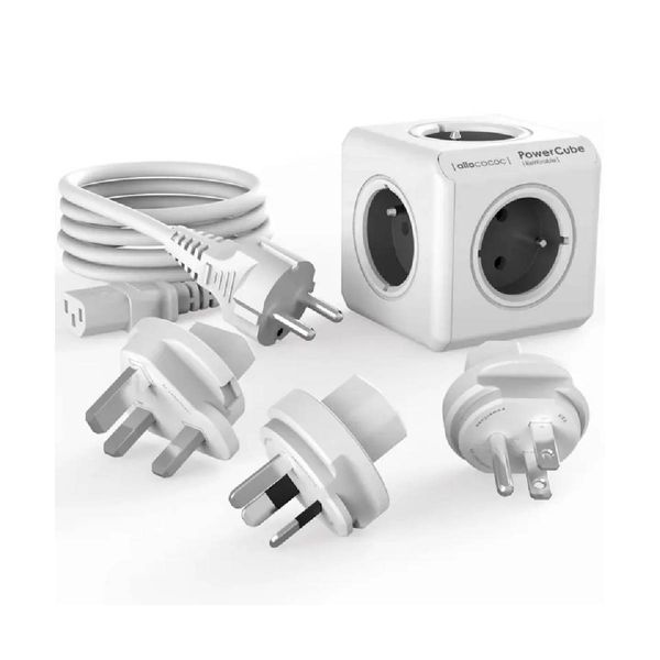 Powercube Powercube 4 Θέσεων & 4x Plugs Γκρι Πολυπριζο