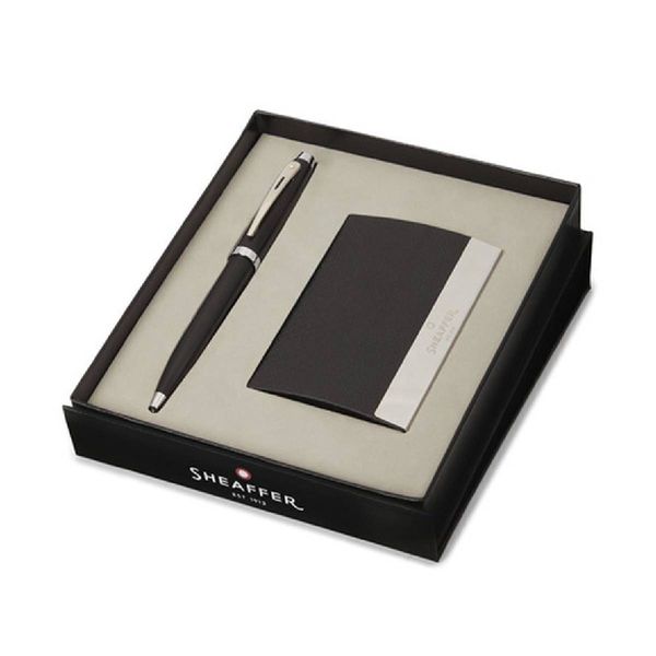 Sheaffer 100 G9317 Matte Black CT Σετ με Business Card Holder Στυλό