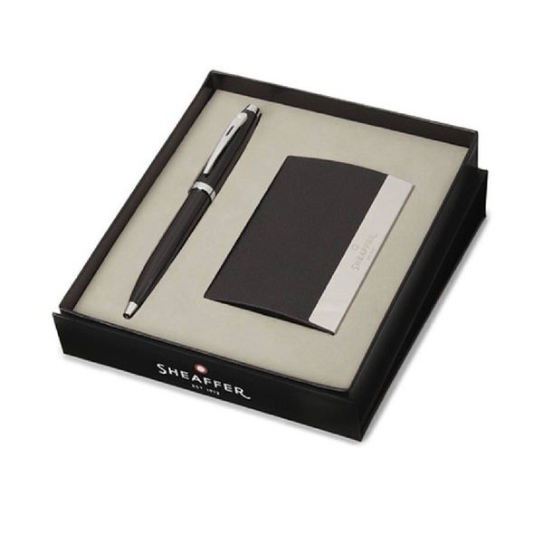 Sheaffer 100 G9338 Glossy Black CT Σετ με Business Card Holder Στυλό