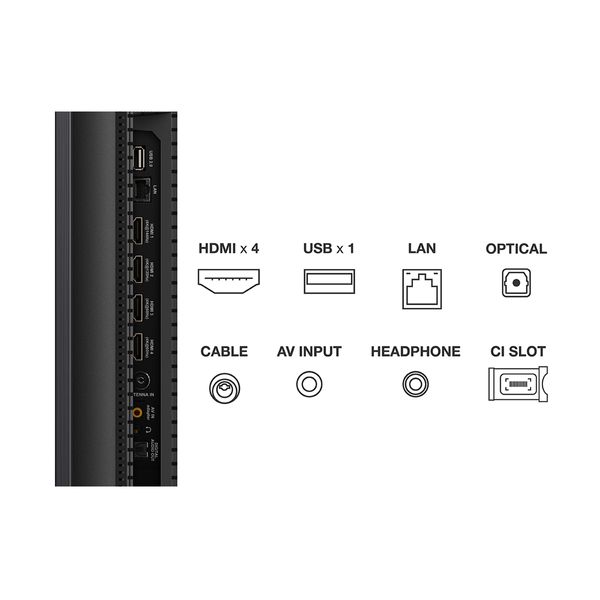 TCL Mini-LED 50C805 50" Τηλεόραση Google TV 4K