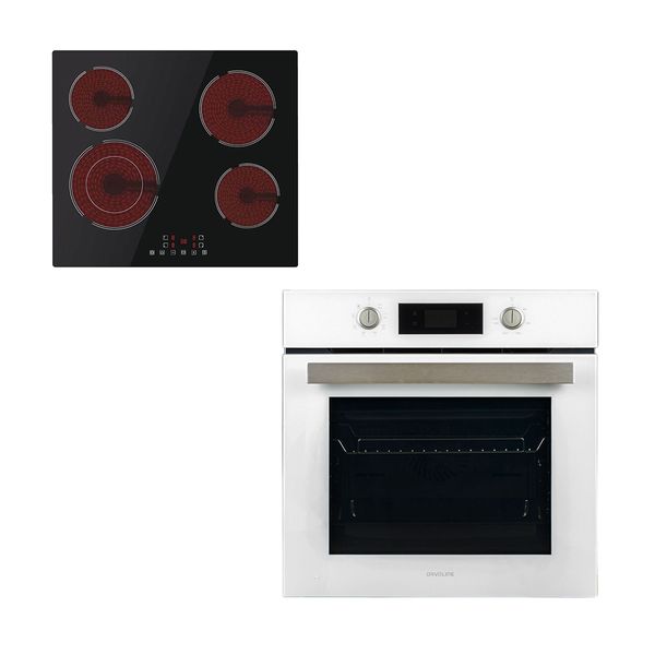 Davoline Davoline HVC6005T & DSWO 8004 White Set Εντοιχισμού