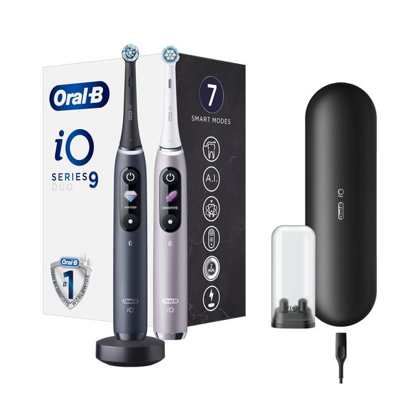 Oral-B iO Series 9 Duo Black/Pink Ηλεκτρική Οδοντόβουρτσα