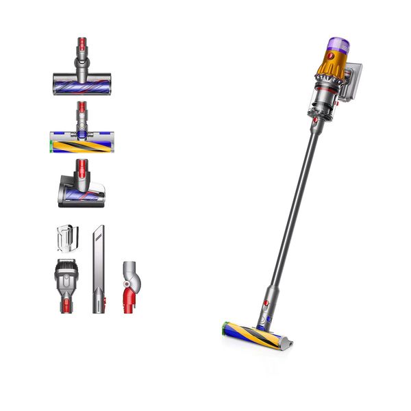 Dyson V12 Absolute Slim Yellow/Iron/Nickel Σκούπα Stick Επαναφορτιζόμενη