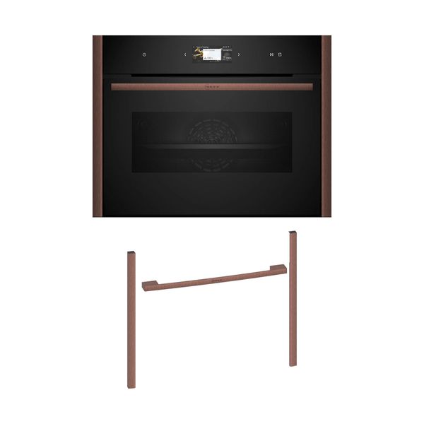 Neff NFS45E2B0 Εντοιχιζόμενος φούρνος C29FS3AY0 & 45 cm Brushed Βronze Flex Design Kit