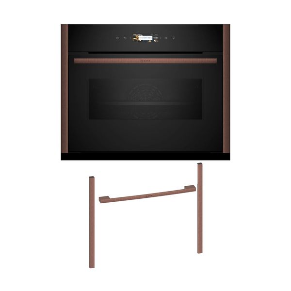 Neff NMW45E2B0 Εντοιχιζόμενος Φούρνος Μικροκυμάτων C29MR21Y0 & 45 cm Brushed Βronze Flex Design Kit