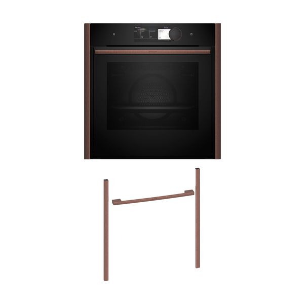 Neff NFS60E6B0 Εντοιχιζόμενος φούρνος B69FY5CY0 & Brushed Bronze Flex Design Kit