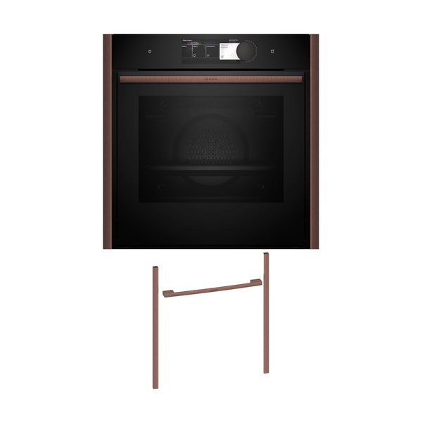 Neff NVS60P6B0 Εντοιχιζόμενος φούρνος B69VY7MY0 & Brushed Bronze Flex Design Kit