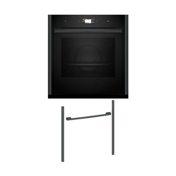 Neff NOV60P6A1 Εντοιχιζόμενος φούρνος B69CS7KY0 & Anthracite Grey Flex Design Kit