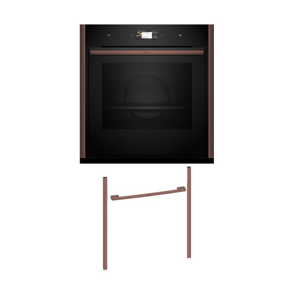 Neff NOV60P6B1 Εντοιχιζόμενος φούρνος B69CS7KY0 & Brushed Bronze Flex Design Kit