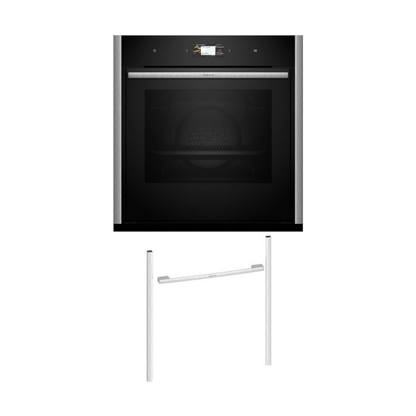 Neff NOV60P6M1 Εντοιχιζόμενος φούρνος B69CS7KY0 & Metallic Silver Flex Design Kit