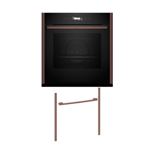 Neff NOV60P6B2 Εντοιχιζόμενος φούρνος B59CR7KY0 & Brushed Bronze Flex Design Kit