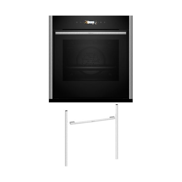 Neff NOV60P6M2 Εντοιχιζόμενος φούρνος B59CR7KY0 & Metallic Silver Flex Design Kit