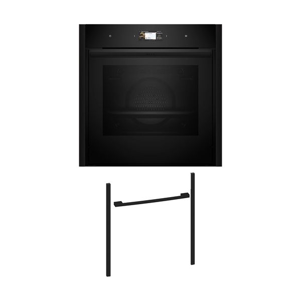 Neff NOV60E6D1 Εντοιχιζόμενος φούρνος B69CS3AY0 & Deep Black Flex Design Kit