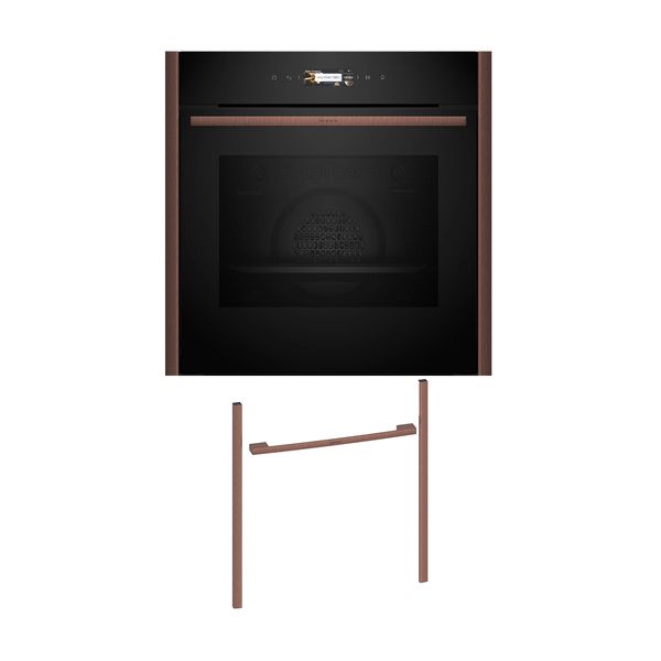 Neff NOV60P2B0 Εντοιχιζόμενος φούρνος B29CR7KY0 & Brushed Bronze Flex Design Kit