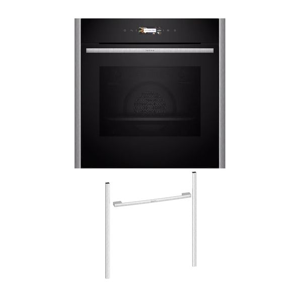 Neff NOV60E2M0 Εντοιχιζόμενος φούρνος B29CR3AY0 & Metallic Silver Flex Design Kit