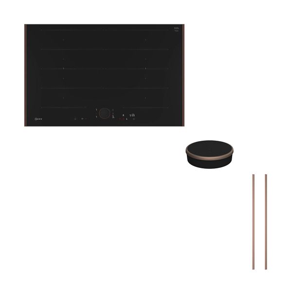 Neff NFLIN80B0 Επαγωγική Εστία T68YYY4C0 & Twist Pad Flex & 52.6 cm Brushed Bronze Flex Design Kit