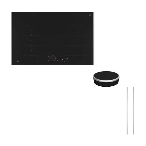 Neff NFLIN80M0 Επαγωγική Εστία T68YYY4C0 & Twist Pad Flex & 52.6 cm Metallic Silver Flex Design Kit