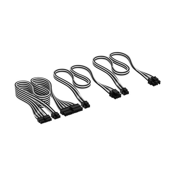 Corsair Corsair Premium Individually Sleeved Type-5 PSU Cables Starter Kit White/Black Καλώδιο Τροφοδοσίας