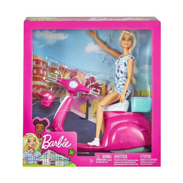 Mattel Mattel Barbie Scooter με Κούκλα GBK85 Παιχνίδι