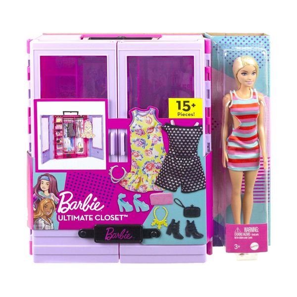 Mattel Barbie Ντουλάπα με Κούκλα HJL66 Παιχνίδι