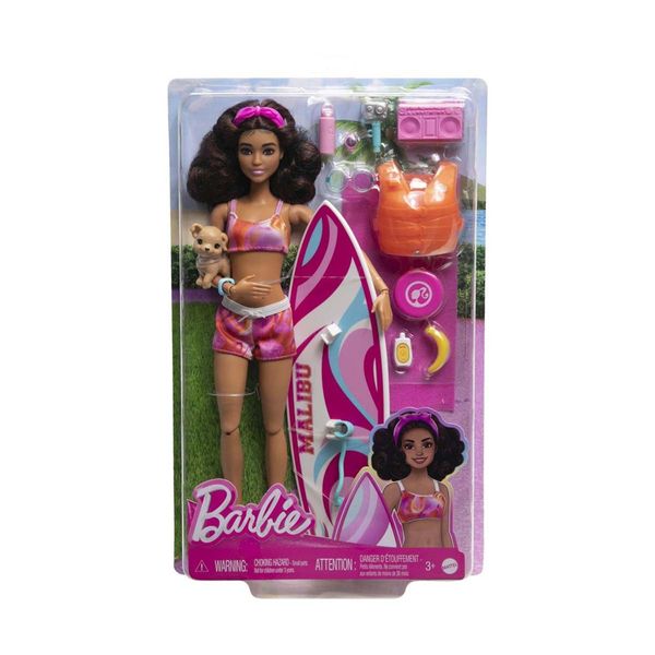 Mattel Mattel Barbie Beach με Σανίδα Σερφ HPL69 Παιχνίδι