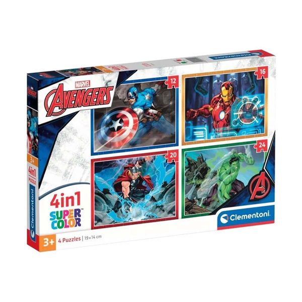 Clementoni Clementoni 4 σε 1 Super Color The Avengers 1200-21525 Παζλ