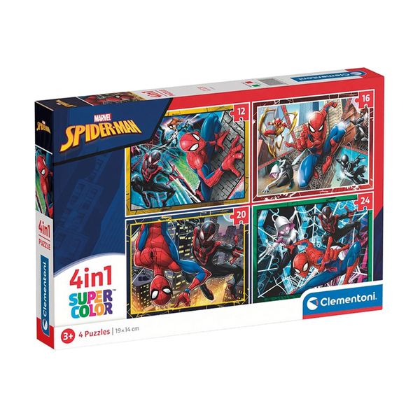 Clementoni Clementoni 4 Σε 1 Super Color Spider Man 1200-21515 Παζλ