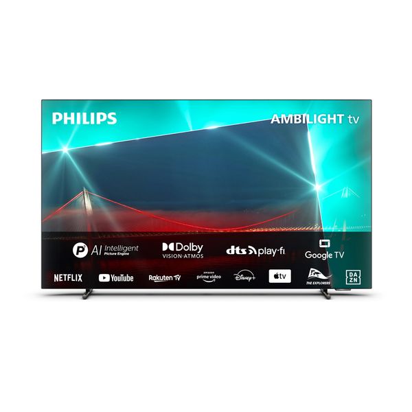 Philips OLED Ambilight 48OLED718 48" Τηλεόραση Google TV 4K