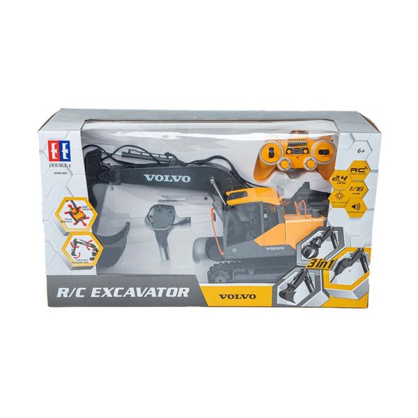 DoubleEagle RC Volvo Εκσκαφέας με 3 Λειτουργίες 1:16 Ε568-003 Παιχνίδι