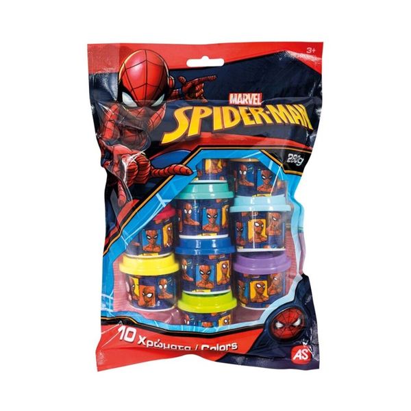 AS AS 10 Βαζάκια Spiderman 1045-03599 Πλαστελίνη