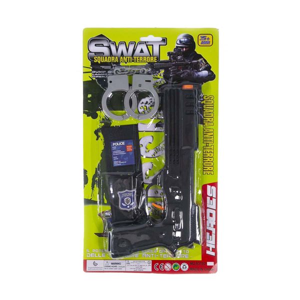 Σετ Αστυνομικού Καρτέλα με Όπλο & Χειροπέδες 8340D-04 Παιχνίδι Δράσης