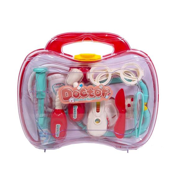 Σετ Γιατρού με Εργαλεία σε Κόκκινο Βαλιτσάκι 660-70 Αξεσουάρ Μίμησης