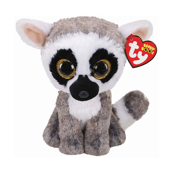TY Χνουδωτός Λεμούριος Άσπρο - Γκρι 15cm 1607-36224 Λούτρινο