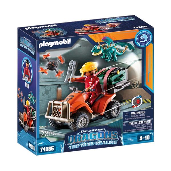 PLAYMOBIL® Dragons The Nine Realms - Phil & Τετράτροχη Μοτοσυκλέτα 71085 Παιχνίδι